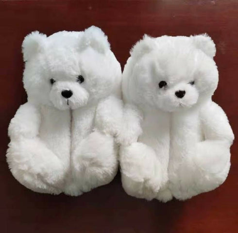 Winter Warm Indoor Fur Teddy Bear Soft Plush Shoes